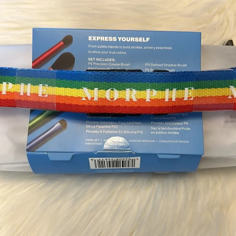 Morphe Made With Pride Limited Edition Full Size Brush Set With Pride Belt Bag